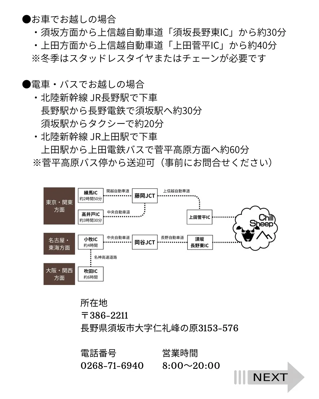 アクセス方法のご案内です